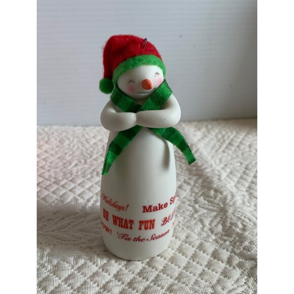 Hallmark Merry Wishes Snowman Ornament 2014 with box - Picture 2 of 14
